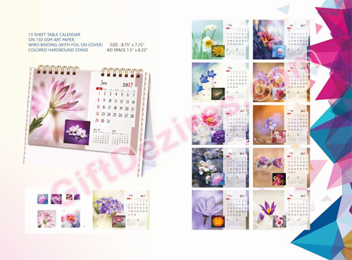 Desk Calendar-Flowers
